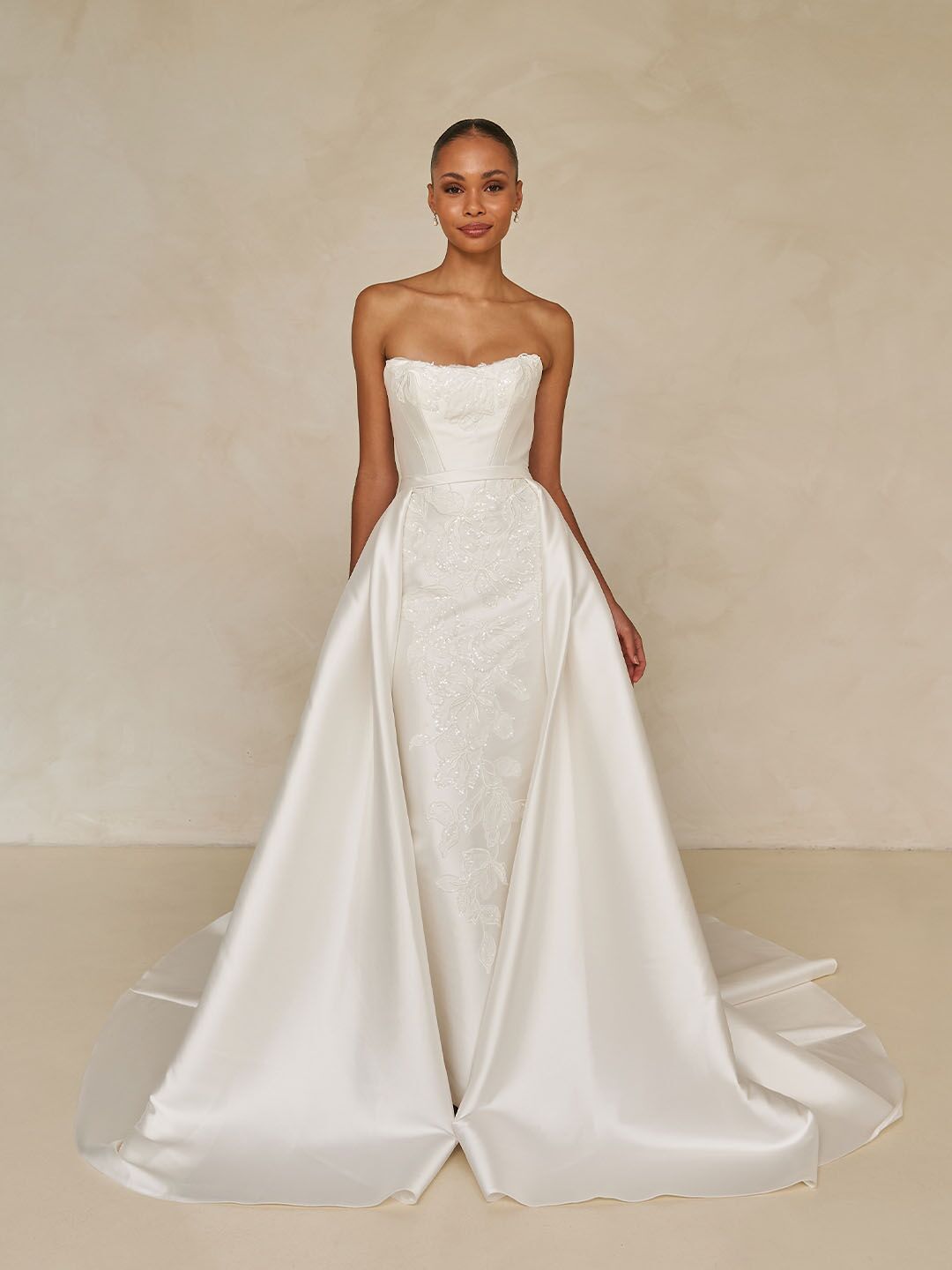 overskirt wedding dress Dresses Padded Bra Cups Stretch WOODROW OVERSKIRT Wedding Dress -