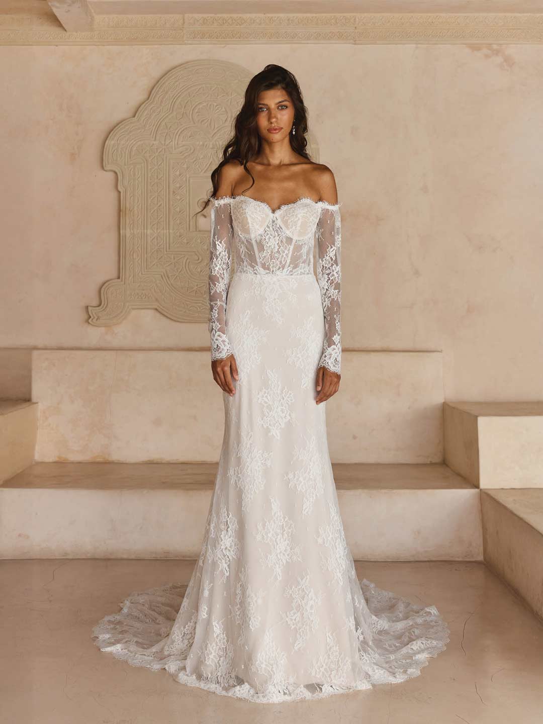 formal modlily dresses for wedding Elegant Back Tie Satin Ruffle Sleeve Evening Dress for Special Occasions main image 0